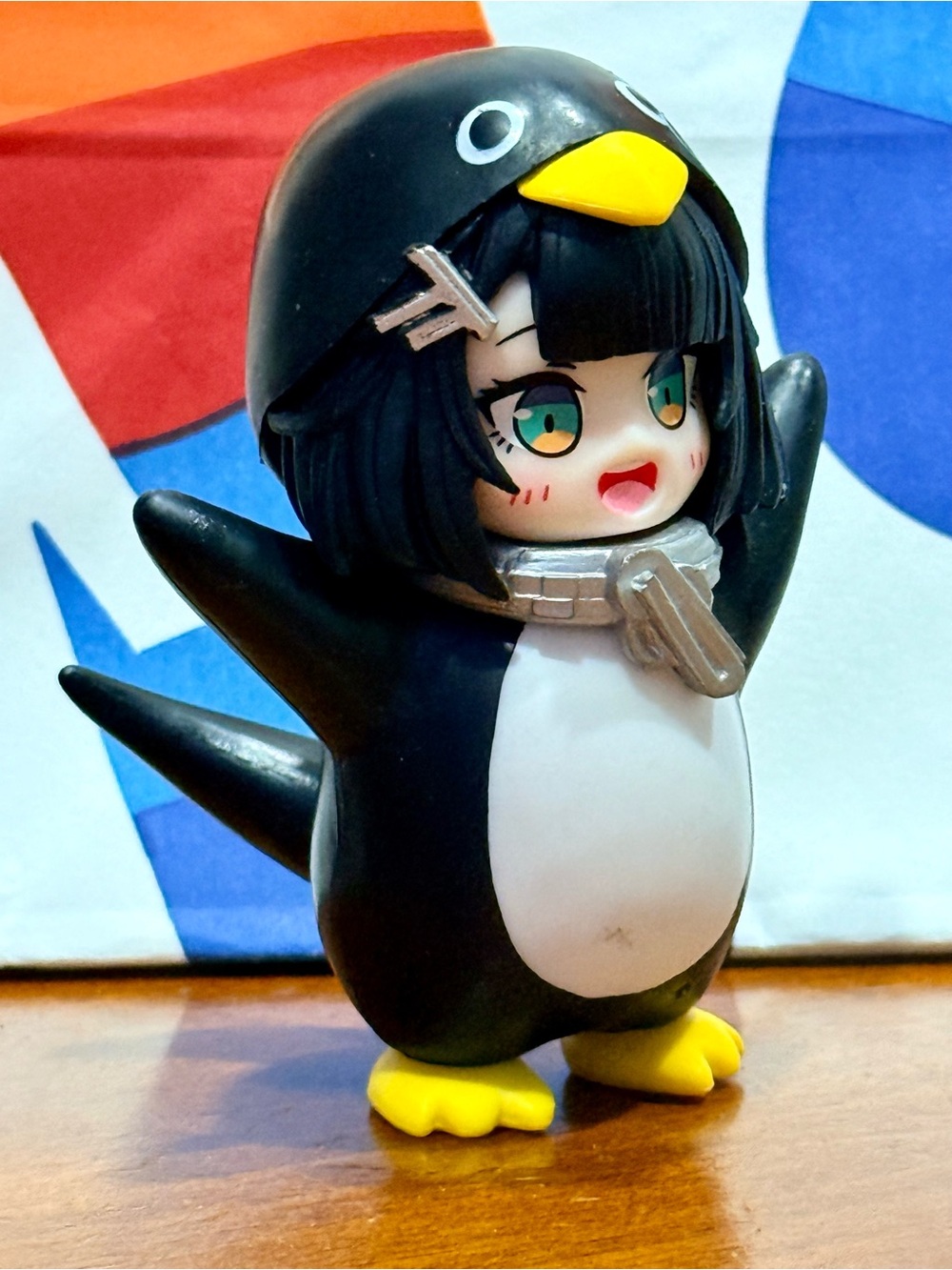 Cute Chibi Anime Girl in Penguin Suit Mini Figure NWOT - Desk Mascot